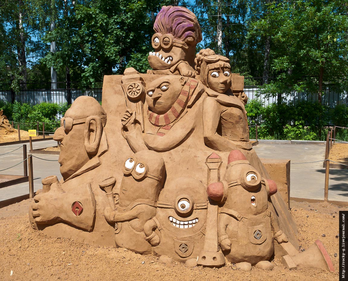 Песчаные скульптуры в Сокольниках. «Мир кино и мультфильмов»